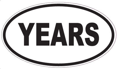 YEARS - Oval Sticker