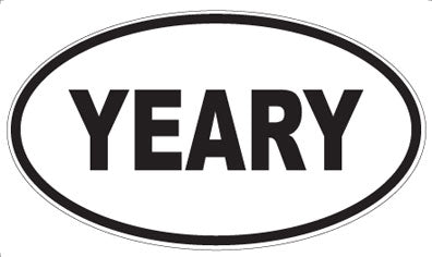 YEARY - Oval Sticker