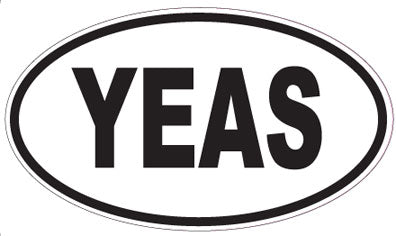 YEAS - Oval Sticker