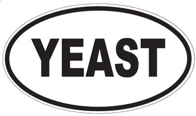 YEAST - Oval Sticker