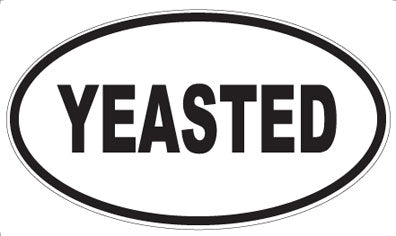 YEASTED - Oval Sticker