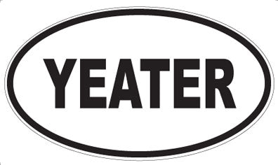 YEATER - Oval Magnet