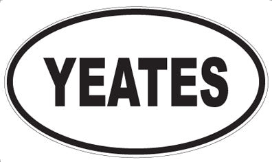 YEATES - Oval Sticker