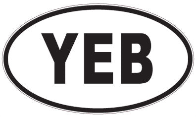 YEB - 3 Letter Initials Oval Sticker