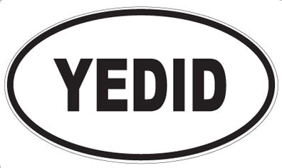 YEDID - Oval Sticker