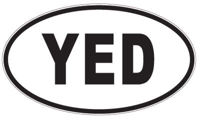 YED - 3 Letter Initials Oval Magnet