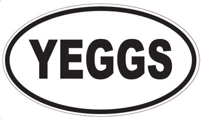 YEGGS - Oval Sticker