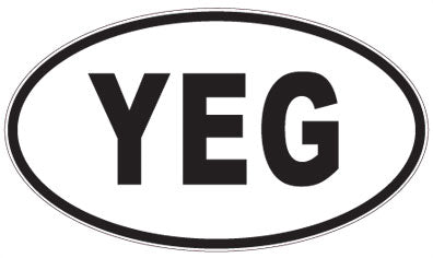 YEG - 3 Letter Initials Oval Magnet
