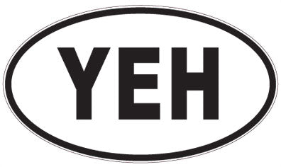 YEH - 3 Letter Initials Oval Sticker