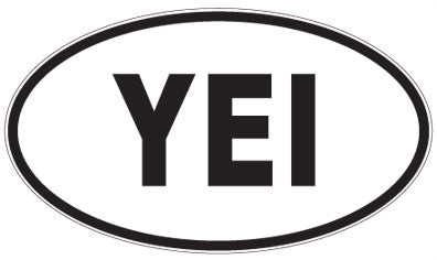 YEI - 3 Letter Initials Oval Magnet