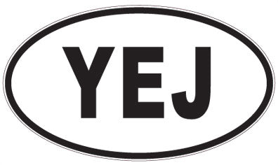 YEJ - 3 Letter Initials Oval Magnet