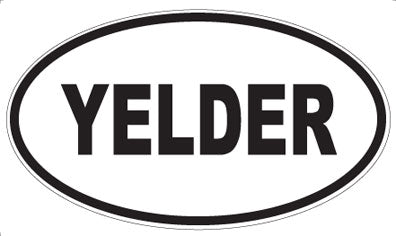 YELDER - Oval Sticker