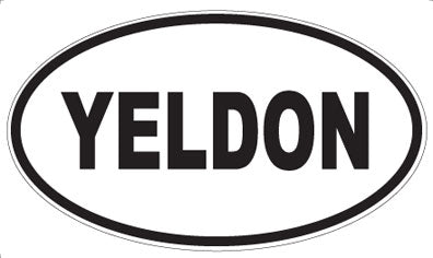 YELDON - Oval Sticker