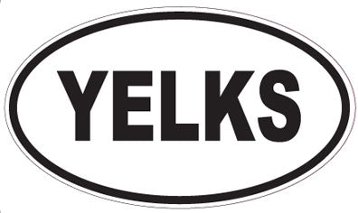 YELKS - Oval Sticker