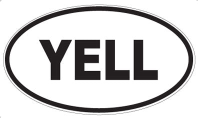YELL - Oval Sticker