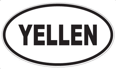 YELLEN - Oval Sticker