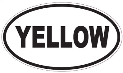 YELLOW - Oval Sticker