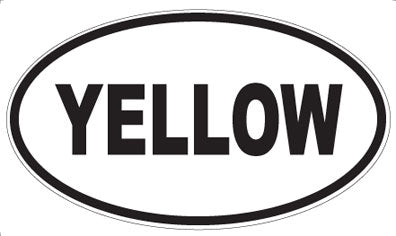 YELLOW - Oval Magnet