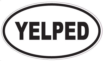 YELPED - Oval Sticker