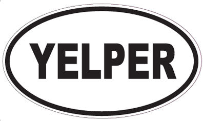 YELPER - Oval Sticker