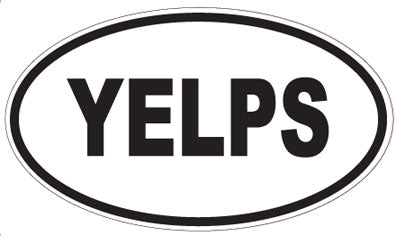 YELPS - Oval Sticker