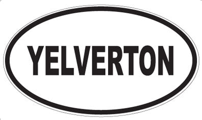 YELVERTON - Oval Sticker