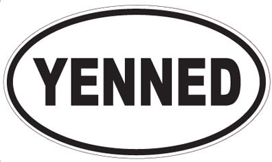 YENNED - Oval Sticker