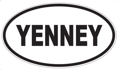 YENNEY - Oval Magnet