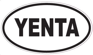 YENTA - Oval Sticker