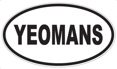 YEOMANS - Oval Sticker