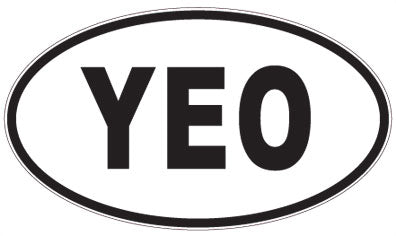 YEO - 3 Letter Initials Oval Magnet