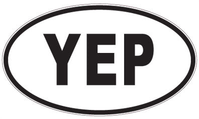 YEP - 3 Letter Initials Oval Magnet