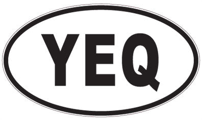 YEQ - 3 Letter Initials Oval Sticker