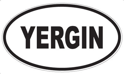 YERGIN - Oval Sticker