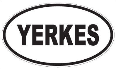 YERKES - Oval Sticker