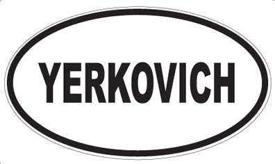 YERKOVICH - Oval Sticker