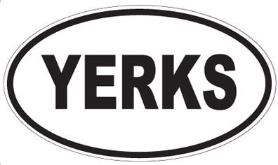 YERKS - Oval Sticker