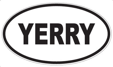 YERRY - Oval Sticker
