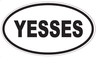 YESSES - Oval Sticker