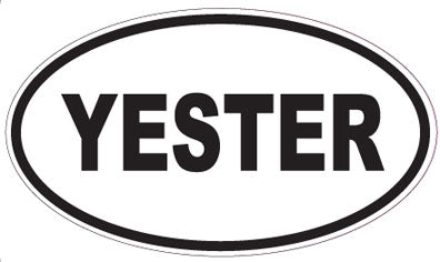 YESTER - Oval Sticker