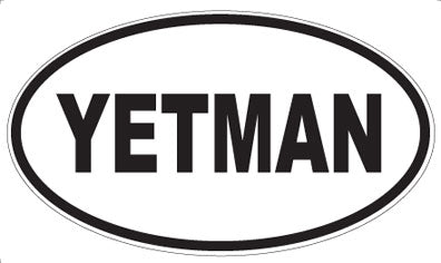 YETMAN - Oval Sticker
