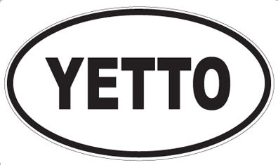 YETTO - Oval Sticker