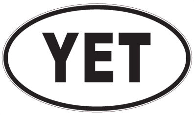 YET - 3 Letter Initials Oval Magnet