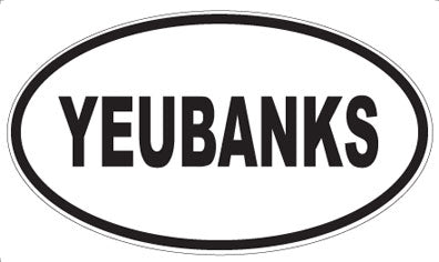 YEUBANKS - Oval Sticker