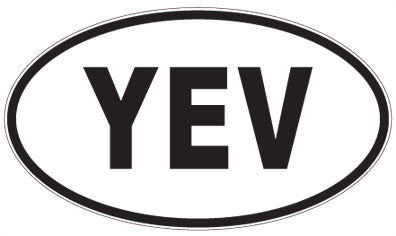 YEV - 3 Letter Initials Oval Magnet