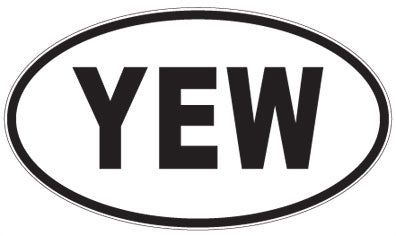 YEW - 3 Letter Initials Oval Magnet