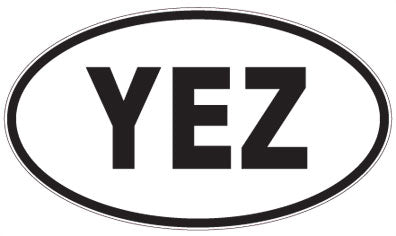 YEZ - 3 Letter Initials Oval Magnet