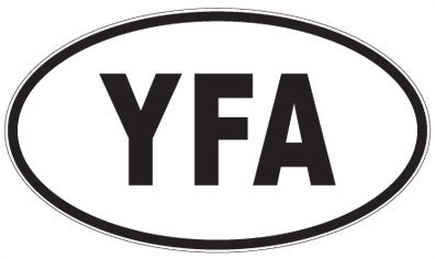 YFA - 3 Letter Initials Oval Magnet