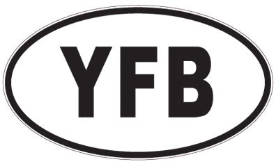 YFB - 3 Letter Initials Oval Sticker