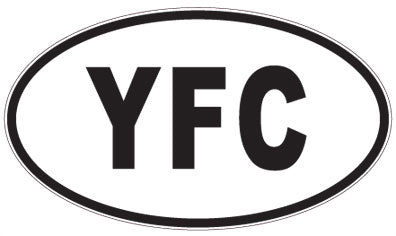 YFC - 3 Letter Initials Oval Sticker